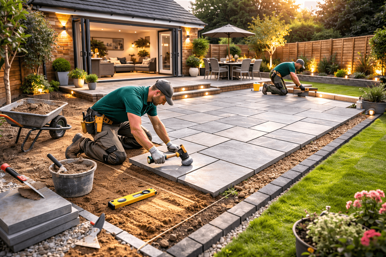 Patios, one of the services in this part of the job