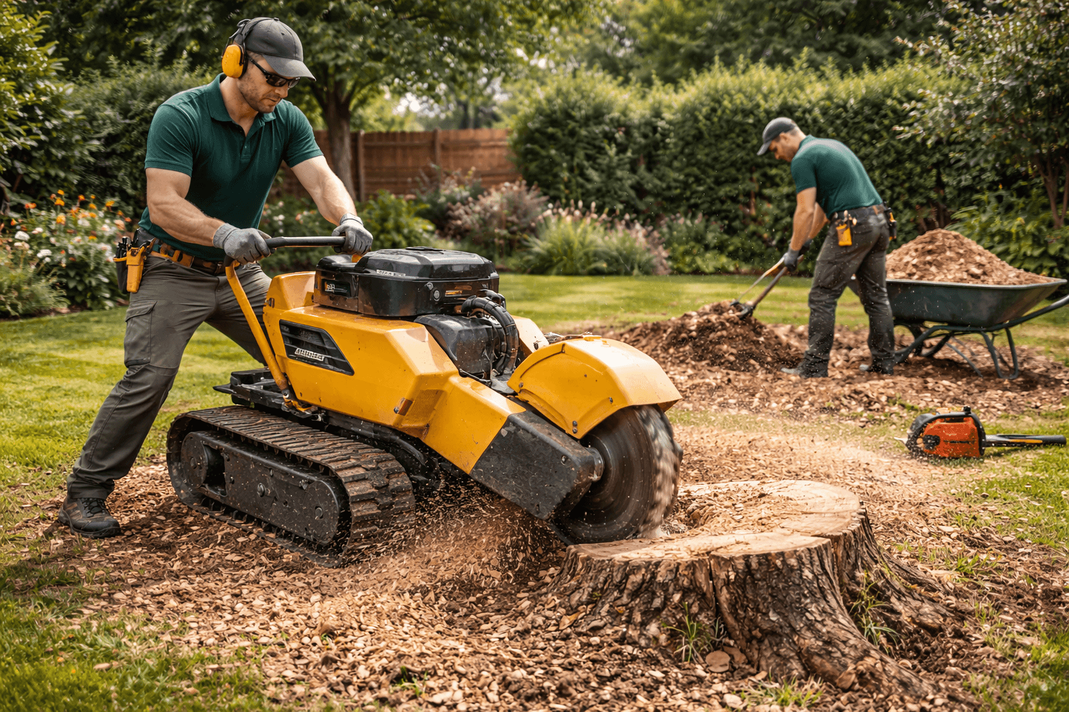 Stump Removal, one of the services in this part of the job
